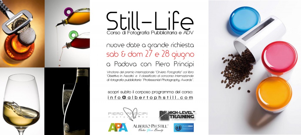 Locandina4 Corso Stilllife Commerciale ADV Piero Principi