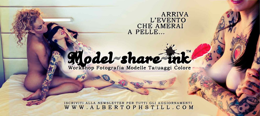 ModelsharinK workshop di fotografia con modelle di nudo supertatuate tatuaggi e gestione colore l'evento che amerai a pelle by Alberto Still