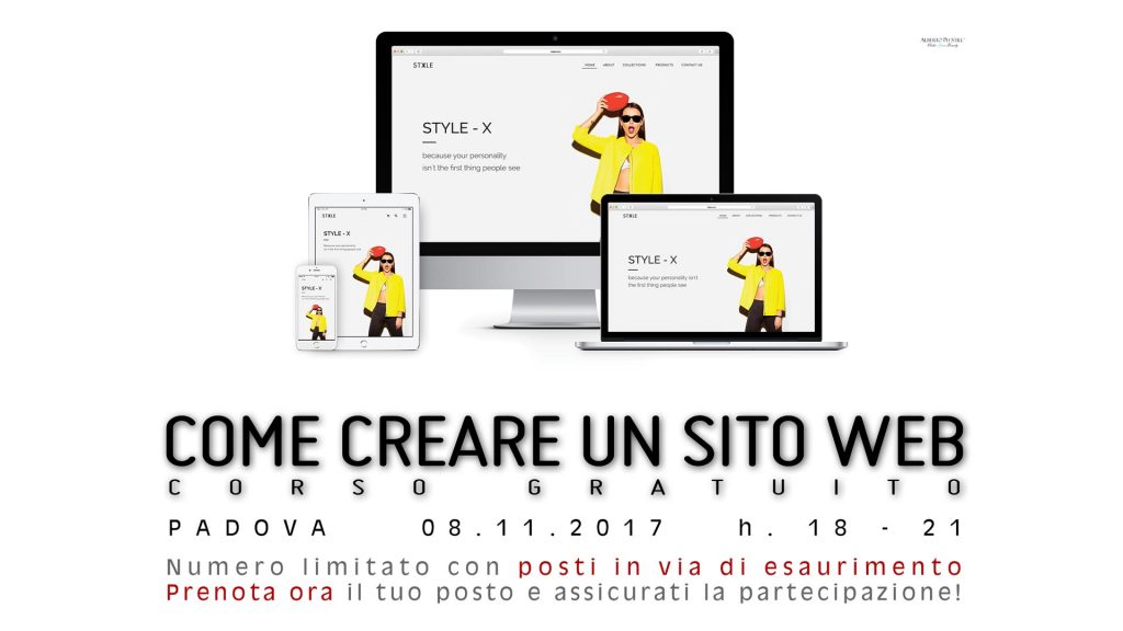 Come creare un sito web corso gratuito Padova by Alberto Still