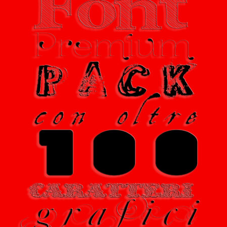 Font Premium Pack: libreria con oltre 100 font/caratteri grafici per rendere più belle le tue impaginazioni con Photoshop® e con tutti gli altri programmi di grafica che utilizzano testi. Puoi usare questi font con Photoshop®, Lightroom®, Illustrator®, InDesign®, Corel Draw®, e anche con Word®, Excel®, Windows® Office®, e Open Office®!