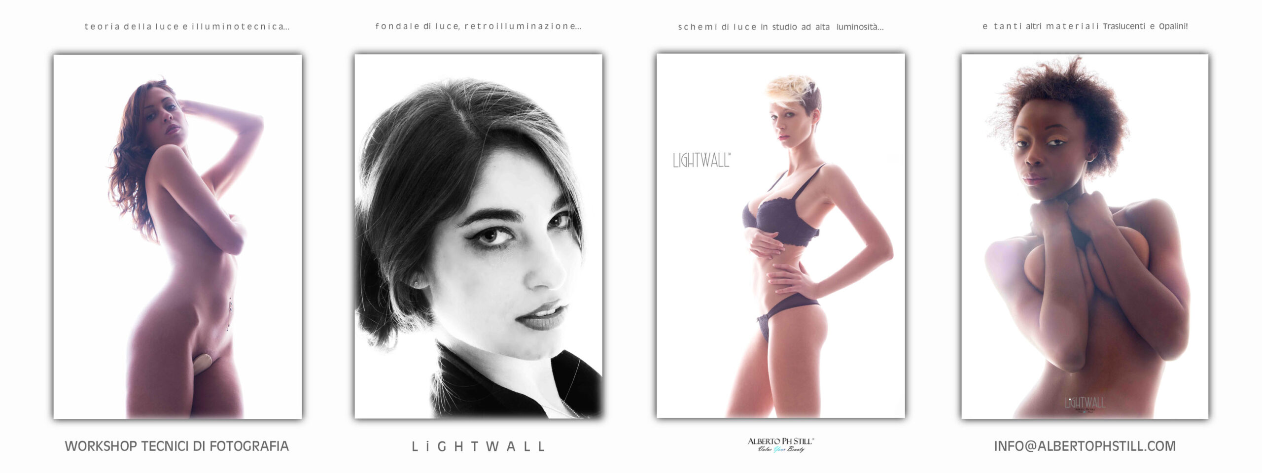 Workshop di fotografia e illuminotecnica LiGHTWALL™ by Alberto Still Fotografo Professionista
