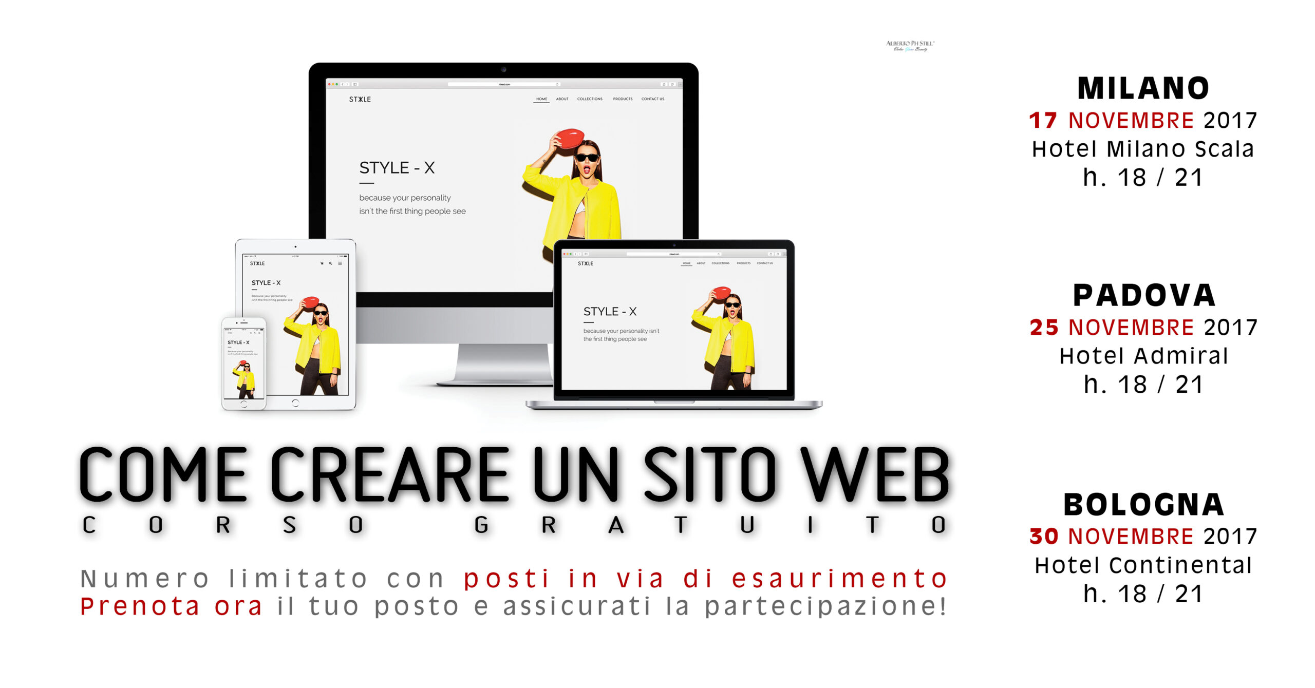Corso gratuito Come creare un sito web Milano Padova Bologna