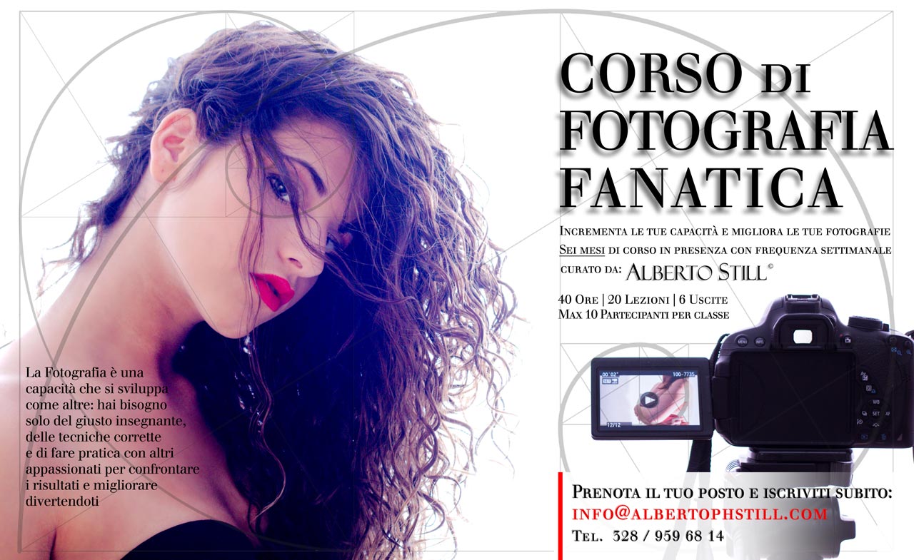 Locandina Corso di Fotografia Fanatica a Padova con Alberto Still 40 Lezioni