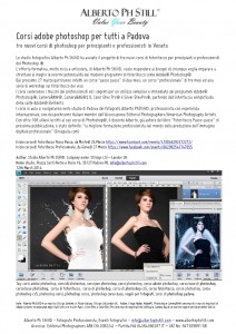 Comunicato Stampa Corso Photoshop Padova Alberto PhStill 20032014      